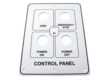 panele czołowe przełączników kontrolek z laminatu